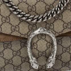 مملوكة مسبقًا Gucci Beige GG Supreme Canvas and Suede Mini Dionysus Shoulder Bag