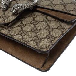 مملوكة مسبقًا Gucci Beige GG Supreme Canvas and Suede Mini Dionysus Shoulder Bag
