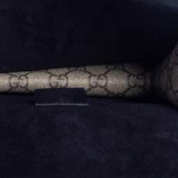 Pre Owned حقيبة كتف غوتشى دينسيوس مينى سويدى وكانفاس مقوى سوبريم جى جى بيج / سوداء