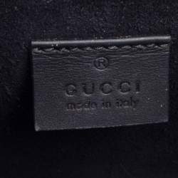 Pre Owned حقيبة كتف غوتشى دينسيوس مينى سويدى وكانفاس مقوى سوبريم جى جى بيج / سوداء