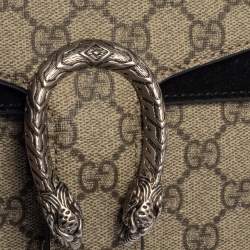 Pre Owned حقيبة كتف غوتشى دينسيوس مينى سويدى وك انفاس مقوى سوبريم جى جى بيج / سوداء