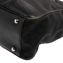 مملوكة مسبقًا Gucci Black GG Nylon and Leather Medium Princy Tote