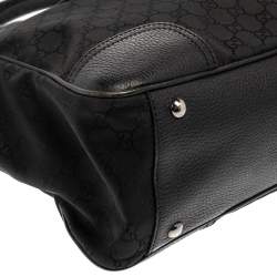 مملوكة مسبقًا Gucci Black GG Nylon and Leather Medium Princy Tote