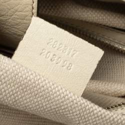 Pre Owned Gucci  Beige/Cream GG Canvas and Leather Diana Bamboo Tote