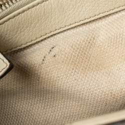 Pre Owned Gucci  Beige/Cream GG Canvas and Leather Diana Bamboo Tote