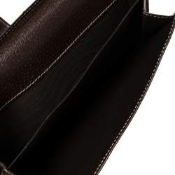 Pre Owned Gucci Beige/Brown GG Canvas and Leather Continental Wallet