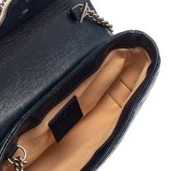 مملوكة مسبقًا Gucci White/Blue Quilt Leather Mini GG Torchon Shoulder Bag