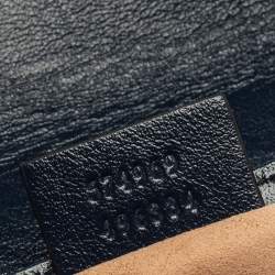 مملوكة مسبقًا Gucci White/Blue Quilt Leather Mini GG Torchon Shoulder Bag