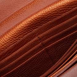 Pre Owned محفظة غوتشي سوهو كونتينينتال جلد نحاسي ميتاليك 