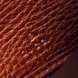 Pre Owned محفظة غوتشي سوهو كونتينينتال جلد نحاسي ميتاليك 