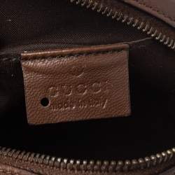 Gucci Beige/Brown GG Canvas and Leather Vintage Round Crossbody Bag