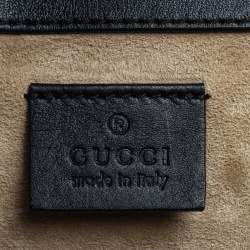 Pre Owned حقيبة كتف غوتشي أن واي يانكيز ديونسوس صغيرة جلد ثعبان وكانفاس سوبريم جي جي مطرزة بيج