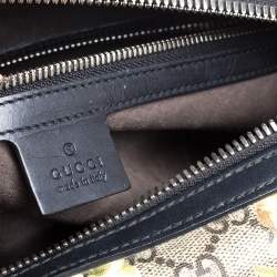 Gucci Green/Black GG Blooms Supreme Canvas and Leather Medium Boston Bag
