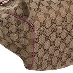 Gucci Pink GG Canvas and Leather Medium Sukey Tote