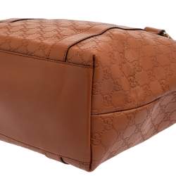 Gucci Caramel Brown Guccissima Leather Bamboo Bar Tote