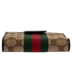 Pre Owned Gucci Beige GG Canvas and Leather Web Agenda Planner