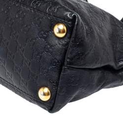 Gucci Black Guccissima Leather Medium Babouska Tote