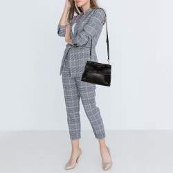 مملوكة مسبقًا حقيبة غوتشي يد علوية ديل ي بامبو جلد صغيرة سوداء