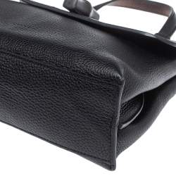 مملوكة مسبقًا حقيبة غوتشي يد علوية ديلي بامبو جلد صغيرة سوداء