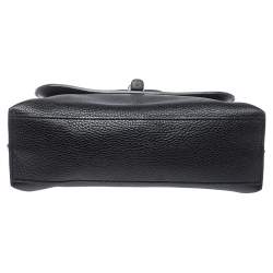 مملوكة مسبقًا حقيبة غوتشي يد علوية ديلي بامبو جلد صغيرة سوداء