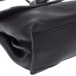 مملوكة مسبقًا حقيبة غوتشي يد علوية ديلي بامبو جلد صغيرة سوداء