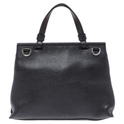 مملوكة مسبقًا حقيبة غوتشي يد علوية ديلي بامبو جلد صغيرة سوداء