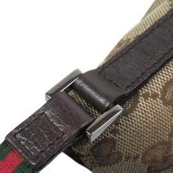 مملوكة مسبقًا Gucci Beige/Brown GG Canvas Web Boat Baguette Bag