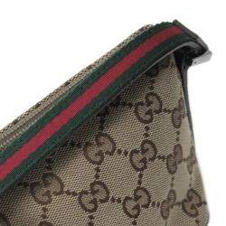 مملوكة مسبقًا Gucci Beige/Brown GG Canvas Web Boat Baguette Bag