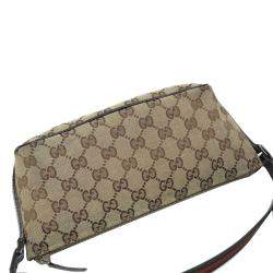 مملوكة مسبقًا Gucci Beige/Brown GG Canvas Web Boat Baguette Bag