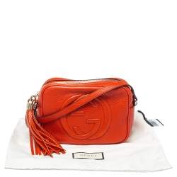 Gucci Orange Leather Soho Disco Shoulder Bag