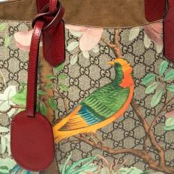 Pre Owned حقيبة يد غوتشي تيان غاردن جلد وكانفاس سوبريم جي جي متعددة الألوان