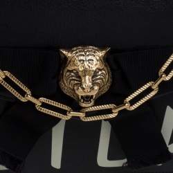 Pre Owned Gucci Black Leather Future Bow Top Handle Bag