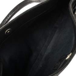 Pre Owned حقيبة غوتشي باغويت جلد و كانفاس جي جي أسود 