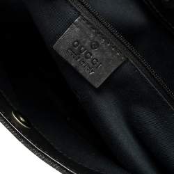 Pre Owned حقيبة غوتشي باغويت جلد و كانفاس جي  جي أسود 