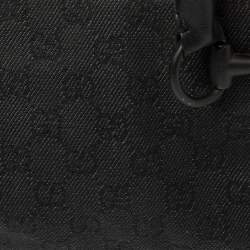 Pre Owned حقيبة غوتشي باغويت جلد و كانفاس ج ي جي أسود 