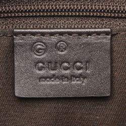 Pre Owned Gucci Black Canvas Shoulder Bag