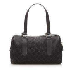 Pre Owned Gucci Black Canvas Shoulder Bag