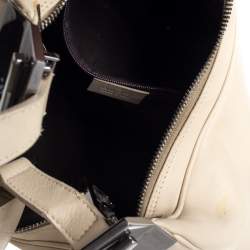 Pre Owned Gucci Cream White Leather Vintage Hobo