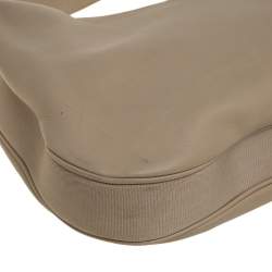 Pre Owned Gucci Cream White Leather Vintage Hobo