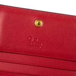 مملوكة مسبقًا حافظة بطاقات غوتشي بلومز كانفاس سوبريم GG وردية/ بيج