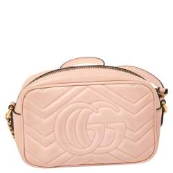 Pre Owned حقيبة كروس كاميرا غوتشي مارمونت جي جي جلد وردي