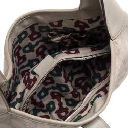 Pre Owned حقيبة غوتشي جاكي O جلد غوتشيسيما بيج