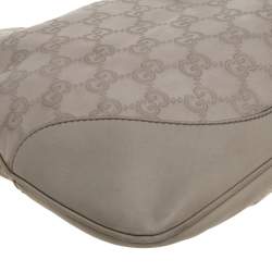 Pre Owned حقيبة غوتشي جاكي O جلد غوتشيسيما بيج