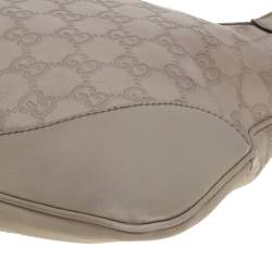 Pre Owned حقيبة غوتشي جاكي O جلد غوتشيسيما بيج