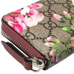 Pre Owned Gucci Multicolor GG Supreme Blooms Canvas Card Case