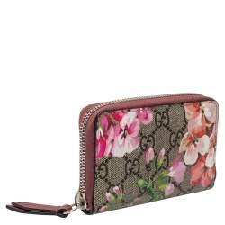 Pre Owned Gucci Multicolor GG Supreme Blooms Canvas Card Case
