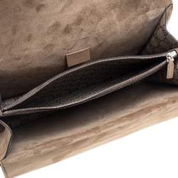 مملوكة مسبقًا حقيبة كتف غوتشي ديونيسوس متوسطة مزخرفة كريستال سويدي و كانفاس جي جي سوبريم بيج