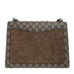 مملوكة مسبقًا حقيبة كتف غوتشي ديونيسوس متوسطة مزخرفة كريستال سويدي و كانفاس جي جي سوبريم بيج