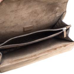 مملوكة مسبقًا حقيبة كتف غوتشي ديونيسوس متوسطة مزخرفة كريستال سويدي و كانفاس جي جي سوبريم بيج