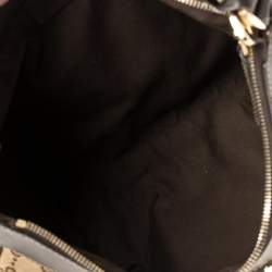 مملوكة مسبقًا حقيبة غوتشي حلقة D جلد وكانفاس GG بنية